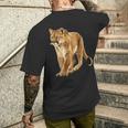 Cougar Face For Wild And Big Cats Lovers Men's T-shirt Back Print Gifts for Him
