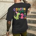 Cousin Of The Two Rex Birthday Dinosaur Family Matching Men's T-shirt Back Print Gifts for Him