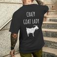 Crazy Goat Lady Yoga Show Animal Men's T-shirt Back Print Gifts for Him