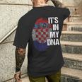 Croatia Croatia Flag Dna T-Shirt mit Rückendruck Geschenke für Ihn