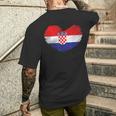 Croatia Flag Hrvatska Land Croate Croatia T-Shirt mit Rückendruck Geschenke für Ihn