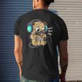 Cute Gaming Pug Pew Video Game Computer Player Mens Back Print T-shirt Gifts for Him