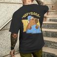 Cute Nap Capybara Pyjamas Nappybara T-Shirt mit Rückendruck Geschenke für Ihn