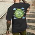 Cute Planet Earth Saying Happy Earth Day 2024 Men's T-shirt Back Print Gifts for Him