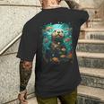 Cute Sea Otter Animal Nature Lovers Graphic Men's T-shirt Back Print Gifts for Him