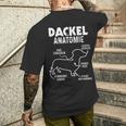 Dachshund Anatomy Dog Owner Dog T-Shirt mit Rückendruck Geschenke für Ihn