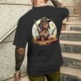 Dachshund Hunter On Dachshund Game Hunting T-Shirt mit Rückendruck Geschenke für Ihn