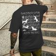Dachshund Music Notes Musician Clef Piano Men's T-shirt Back Print Gifts for Him