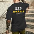 Dad 5 Stars Cool Familyatertag Geschenk Fürater T-Shirt mit Rückendruck Geschenke für Ihn