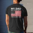 My Dad Has Your Back Proud Army Son Military Mens Back Print T-shirt Gifts for Him