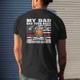 My Dad Has Your Back Proud Firefighter Daughter Family Mens Back Print T-shirt Gifts for Him
