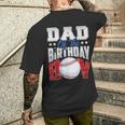 Dad Baseball Birthday Boy Family Baller B-Day Party Men's T-shirt Back Print Gifts for Him
