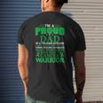Dad Bile Duct Cancer Awareness Survivor Ribbon Men Mens Back Print T-shirt Gifts for Him