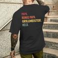 Dad Bonus Papa Grillmeister Bonus Papa Griller S T-Shirt mit Rückendruck Geschenke für Ihn