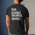 Dad Combat Engineer Genius Combat Engineering Mens Back Print T-shirt Gifts for Him