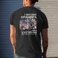 I Am Dad Grandpa And A Veteran Nothing Scares Me Mens Back Print T-shirt Gifts for Him