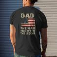 Dad The Man The Myth The Legend Mens Back Print T-shirt Gifts for Him