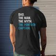 Dad The Man The Myth The Pontoon Captain Sailors Boat Owners Mens Back Print T-shirt Gifts for Him