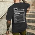 Dad Nutrition Facts Fathers Day Humor For Dad Men's T-shirt Back Print Gifts for Him