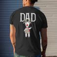 Dad Reindeer Winter Scarf Cool Christmas Costume Mens Back Print T-shirt Gifts for Him