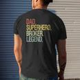 Dad Superhero Broker Legend Vintage Retro Mens Back Print T-shirt Gifts for Him