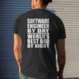 Dad Tee Software Engineer Best Dad Father's Day Mens Back Print T-shirt Gifts for Him