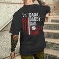 Dada Daddy Dad Bruh American Flag Baseball Coach Fathers Day Men's T-shirt Back Print Gifts for Him