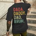Dada Daddy Dad Bruh Fathers Day Dad Vintage Men's T-shirt Back Print Gifts for Him
