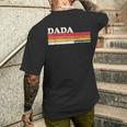 Dada Retro Vintage Dad For Lovers Fathers Day Men's T-shirt Back Print Gifts for Him