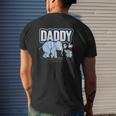 Daddy To Be Elephant Baby Shower Pregnancy Father's Day Mens Back Print T-shirt Gifts for Him