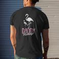 Daddy Flamingo Father's Day Cute Bird Summer Papa Dad-A Pops Mens Back Print T-shirt Gifts for Him
