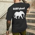 Daddyphantater Elefant Papaatertag Lustig Papa Wortspiel T-Shirt mit Rückendruck Geschenke für Ihn