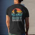 Daddysaurus Father's Day Rex Daddy Saurus Men Mens Back Print T-shirt Gifts for Him