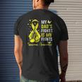 My Dad's Fight Is My Fight Sarcoma Cancer Awareness Boxing Mens Back Print T-shirt Gifts for Him