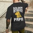 Damen Golden Retriever Hundehalter Besitzerater Papa Dad Mit-Ausschnitt T-Shirt mit Rückendruck Geschenke für Ihn