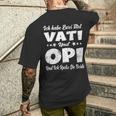 Damen Ich Habe Zwei Titel Papa Und Opa -Aterati & Opiatertag Mit-Ausschnitt T-Shirt mit Rückendruck Geschenke für Ihn