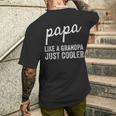 Damen Papa Wie Ein Opa Nur Cooler Mit-Ausschnitt T-Shirt mit Rückendruck Geschenke für Ihn