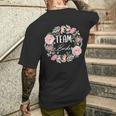 Damen Team Bride Blumenkranz Junggesellenabschied Jga T-Shirt mit Rückendruck Geschenke für Ihn