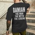 Damian The Man The Myth The Legend First Name Damian Men's T-shirt Back Print Gifts for Him