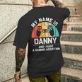 Danny Name Personalized Gaming Geek Birthday Men's T-shirt Back Print Gifts for Him