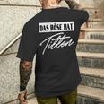 Das Böse Hat Titten Humour Fun T-Shirt mit Rückendruck Geschenke für Ihn