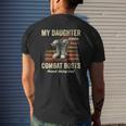 My Daughter Wears Combat Boots Proud Army Dad Veteran Day Mens Back Print T-shirt Gifts for Him