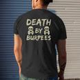 Death By Burpees Fitness Weightlifting Workout Mens Back Print T-shirt Gifts for Him