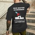 Dein Bester Schwimmer Wünscht Alles Gute Zum Fathertag S T-Shirt mit Rückendruck Geschenke für Ihn