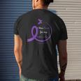Dementia Dad Purple Father In Law Alzheimer's Awareness Mens Back Print T-shirt Gifts for Him