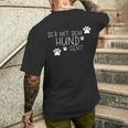 Der Mit Dem Hund Geht Hundeliebhaber Black T-Shirt mit Rückendruck Geschenke für Ihn