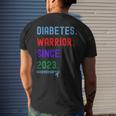 Diaversary Diabetes Warrior Since 2023 Men's T-shirt Back Print Gifts for Him