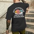 The Dickerchen Macht Ein Naperchen Bear Pyjamas Black T-Shirt mit Rückendruck Geschenke für Ihn