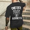 Diesel Addicts Power Stroke Engine 4 X 4 T-Shirt mit Rückendruck Geschenke für Ihn