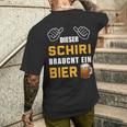 Dieser Schiri Braucht Bier T-Shirt mit Rückendruck Geschenke für Ihn